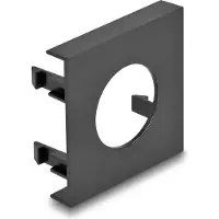 DeLOCK Easy 45, Schwarz, Kunststoff, Polycarbonat (PC), Schraubenlos, Universal, 45 mm, 45 mm
