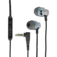DeLOCK In-Ear Kopfhörer mit 4 Pin 3,5 mm Klinkenstecker, Mikrofon und Lautstärkeregler + Quick-Mute Funktion für Smartphones und Tablets