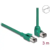 DeLOCK RJ45 Netzwerkkabel PROFINET SF/UTP 90° gewinkelt 3 m grün, 3 m, Cat6, SF/UTP (S-FTP), RJ-45, RJ-45, Grün