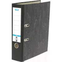 Pierre by Elba Ordner smart Wolkenmarmor, Rückenbr.: 80 mm, schwarz DIN A4, Einband aus Wolkenmarmor-Papier, gekleb