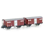 Hobbytrain 2 ged. SBB Güterwagen K3 braun Ep.IV