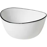 Broste Copenhagen - Salt Schale, 10 x 11 x H 5,5 cm, weiß / schwarz