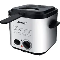Steba Mini-Fritteuse mit Fondue-Set, Antihaftbeschichteter Ölbehälter, Edelstahlgehäuse, Abnehmbarer Deckel mit Sichtfenster und Dauerfilter
