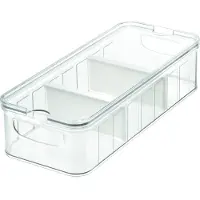 SmartaSaker Aufbewahrungskiste Crisp Kühlschrank mit Trennwänden Groß