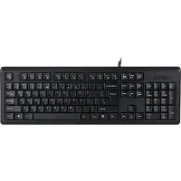 A4Tech KR-92, Volle Größe (100%), Kabelgebunden, USB, QWERTY, Schwarz
