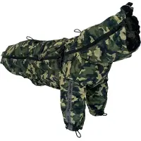 Croci Hiking Regenmantel für Hunde, tragbar, Camouflage, Größe 25 cm – 151 g