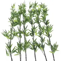 Europalms Bambusstab mit Blättern, künstlich, 180cm, 6er Pack