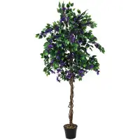 XL Palms Bougainvillea, lavendel, Kunstpflanze, 180cm