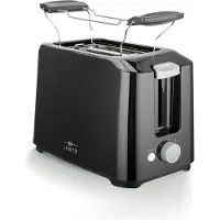 Lentz 2-Scheiben Toaster 700 Watt Toastautomat mit Brötchenaufsatz Schwarz 74219