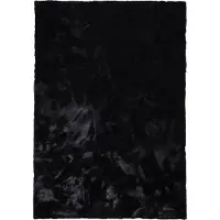Pergamon Luxus Super Soft Fellteppich Plush Schwarz 140x180cm