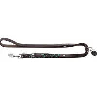 Hunter - Training leash Solid Education Cord 20/200, dark brown/turquoise - (69326)