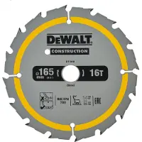 DeWalt SAW BLADES 165x20mmx16z