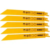 DeWalt Dt2353-qz Säbelsägeblatt-set 203 Mm 5 Einheiten