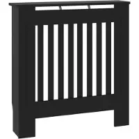 vidaXL Holzwerkstoff Heizkörperverkleidung Schwarz 78 cm