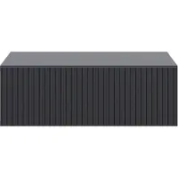 Selsey Nachttisch Veldio Hängend mit Rillenfront Schwarz 50 cm