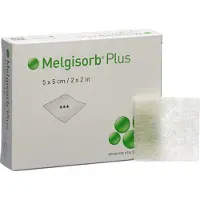 Mölnlycke Melgisorb Plus Alginat Verband 5x5 cm steril 10 St
