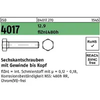 Bufab Sechskantschraube ISO 4017 VG M 16 x 50 12.9 flZnL 480h zinklamellenbesch.