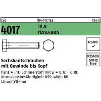 Bufab Sechskantschraube ISO 4017 VG M 12 x 30 10.9 zinklamellenbesch.
