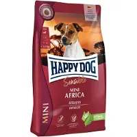 Happy Dog Sensible Mini Africa Trockenfutter mit Strauß für adulte kleine Rassen 4 kg