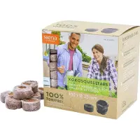 Siena Garden Kokos-Quelltabs mit Netz, 100 Stück, braun, Kokosfasern, Ø 3,5 cm