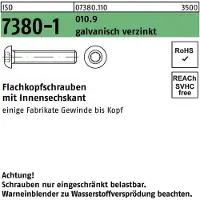 Lemvigh-Muller M5X6 ISO 7380 - 10.9 FZB button head skrue - (500 stk.)