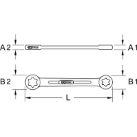 Ks Tools Torx-E-Doppel-Ringschlüssel