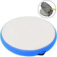 vidaXL Aufblasbare Gymnastikmatte mit Pumpe 100x100x15 cm PVC Blau