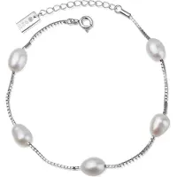 Ailoria Armband "Armband Silber/weiße Perle MATSU", weiß, Armbänder, Kinder, Perlen, Armband