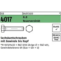 Bufab Sechskantschraube ISO 4017 VG M 12 x 80 8.8 feuerverzinkt
