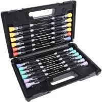 Bahco Set Mit 24 Präzisionsschraubendrehern Für Schlitz-phillips-pozidriv-torx-und Sechskantschrauben
