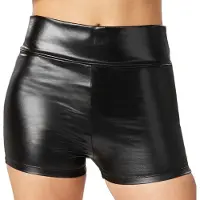 TecTake Shorts in Metallic-Optik - Größe XXL - Schwarz