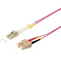 S-Conn Duplex Patchkabel LC/SC 50/125µ, OM4 violett, 5,0m