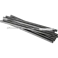 Aps Strohhalm Aus Edelstahl Waffenmetallic-look 11 Stück 21,5cm 8ø