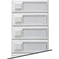 Grothe Klingeltaster Aufputz ETA 2132A | LED beleuchtet | 1-fach | Namensschild | Kunststoff | 32x90x18mm | weiß 51015