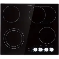 Klarstein EasyCook Keramikkochfeld 6100W Drehregler schwarz Schwarz