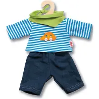 Heless Puppenbekleidung Jeans mit Streifenhemd 35-45 cm