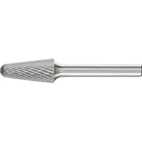 PFERD Hartmetall-Frässtift mit 6 mm Schaft, Rundkegelform KEL, Zahnung 3 PLUS