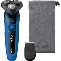 Philips SHAVER Series 5000 S5466/18 Elektrischer Nass- und Trockenrasierer, Rotationstrasierer, Schwarz, Blau, SH30, 2 Jahr(e), Akku, Lithium-Ion (Li-Ion)