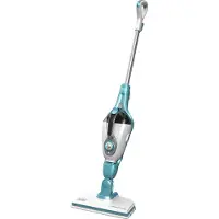 Black & Decker 9IN1 Steam-mop, Dampfmopp, 0,5 l, Türkis, Weiß, 6 m, 1300 W, Harter Boden
