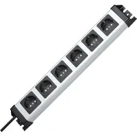 Kopp POWERversal, IP20, Schwarz, Grau, 6 AC-Ausgänge, 3600 W, 16 A, 250 V