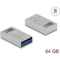 DeLOCK 54071, 64 GB, USB Typ-A, 3.2 Gen 1 (3.1 Gen 1), 103 MB/s, Ohne Deckel, Silber