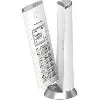 Panasonic KX-TGK220, DECT-Telefon, Kabelloses Mobilteil, Freisprecheinrichtung, 120 Eintragungen, Anrufer-Identifikation, Weiß