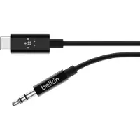 Belkin RockStar 3.5mm Audio Cable with USB-C Connector, USB C, Männlich, 3.5mm, Männlich, Schwarz