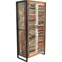 SIT Möbel FIUME Garderobenschrank Metall/Altholz bunt