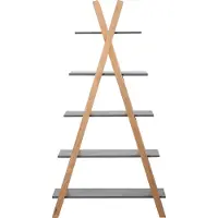 Möbilia Regal aus Pinienholz Grau Lackiert 90x170 cm