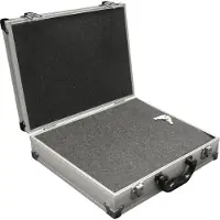 Peaktech Transportkoffer P 7255, abschließbar, aus Aluminium, mit Schaumstoff, wasserabweisend, 29,5 x 7 x 19,5cm