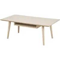 Giga Ester Couchtisch 115x60 cm Eiche Furnier/Weiß pigmentierte Eiche