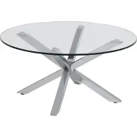 Actona Heaven Couchtisch Stahl/Glas Ø82x40 cm