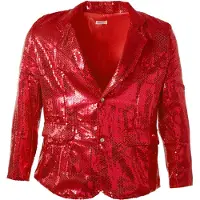 TecTake dressforfun – Paillettenjacke für Herren, rot, Größe L – Kostüme, Halloween, Verkleidung, Partykleidung, Karnevalskleidung, Karneval, Festkleidung, Partykleidung – 303948