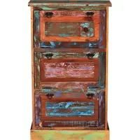 MiaMöbel Schuhschrank 'Seaside' Massivholz, Metall Recycletes Holz Shabby Chic